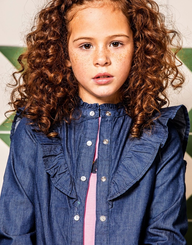 B.Nosy - Long Sleeve Denim Blouse - Kids-Teens