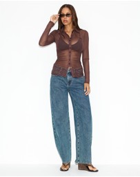 Dazie - Elara Mesh Shirt