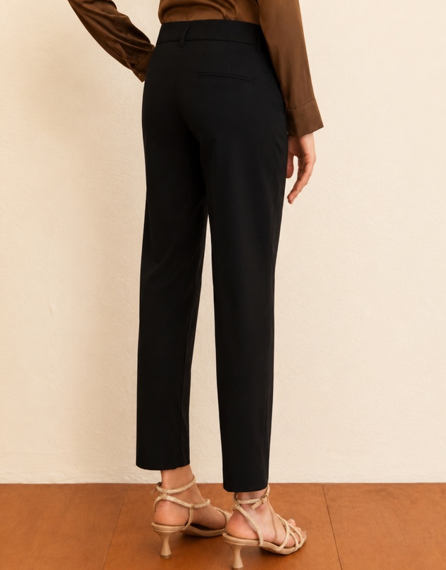 Emme | Max Mara Group - Black Stretch Cotton Blend Trousers