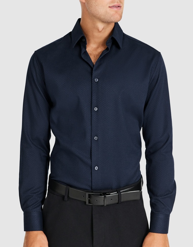 Tarocash - Cy Slim Textured Bamboo Shirt
