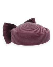 Morgan & Taylor - Tara Racewear Pillbox Hat in Dark Cherry Red