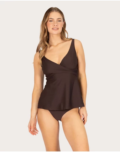 Baku Swimwear - Rococco Flared D/E Cup Wrap Singlet Top