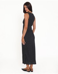Petal & Pup - Mirae Maxi Dress - Black Polka Dot