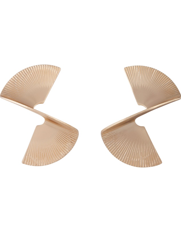 Lovisa - Gold Corrugated Swirl Statement Stud