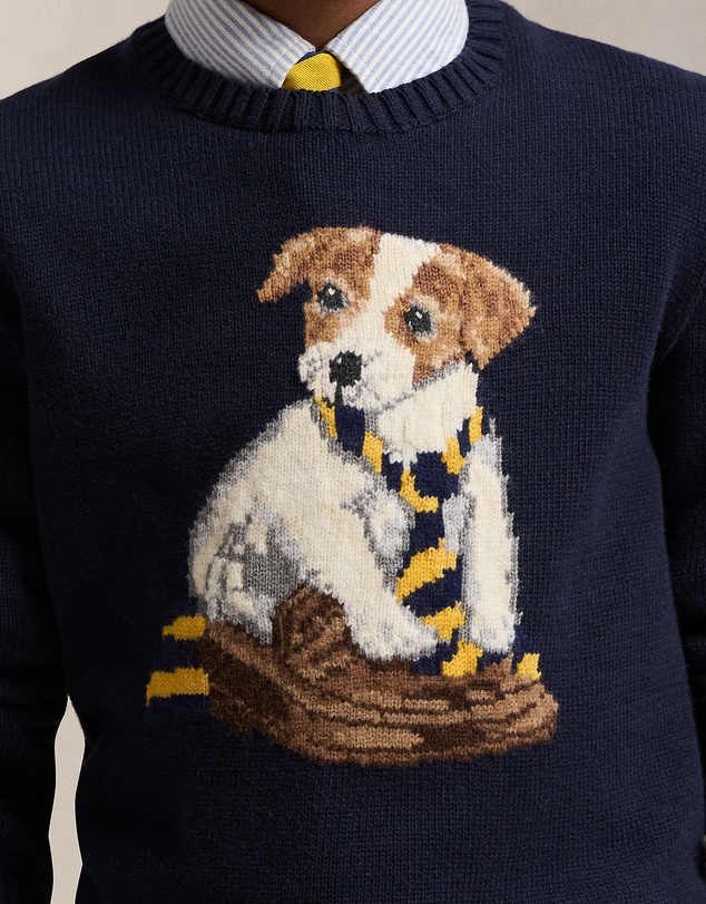 Polo Ralph Lauren - Dog-Intarsia Cotton Sweater - ICONIC EXCLUSIVE - Teens