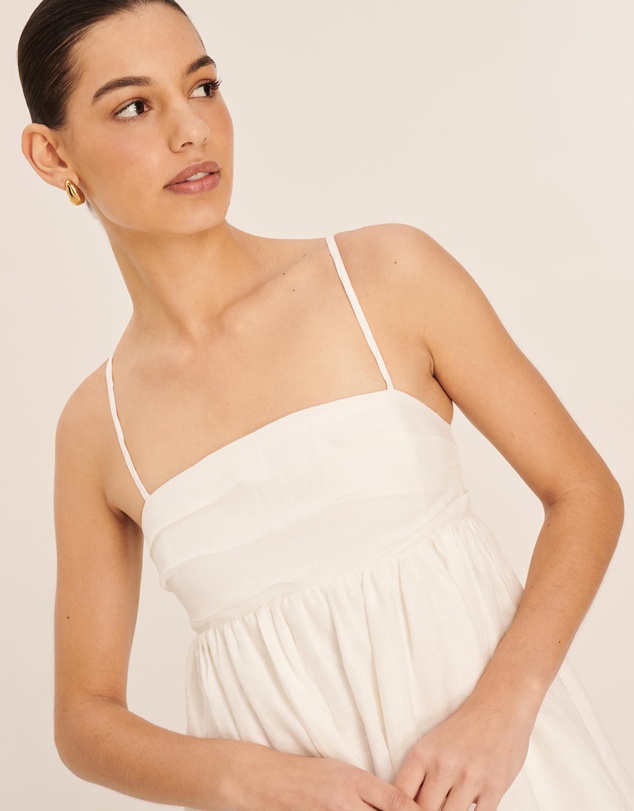 AERE - Linen Tuck Detail Mini Dress