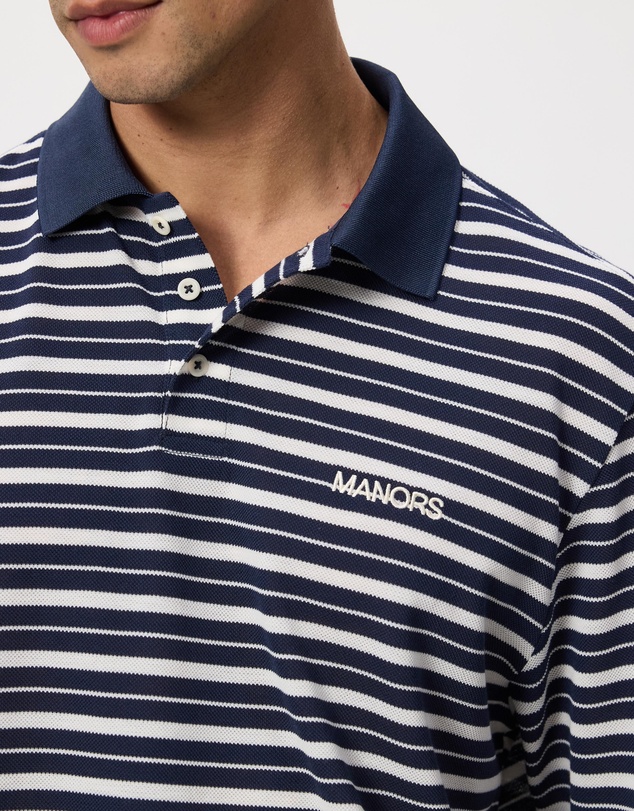 Manors - Goat Pique Polo Stripe