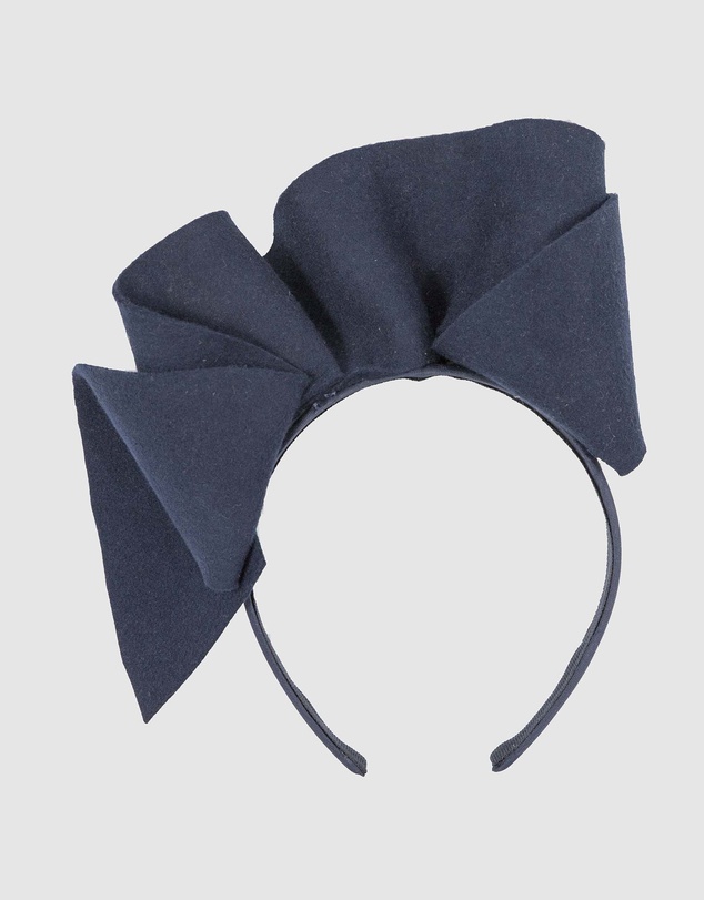Max Alexander - Felt Navy Winter Racing Fascinator