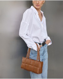 VESTIRSI - Margot Chestnut Woven Baguette