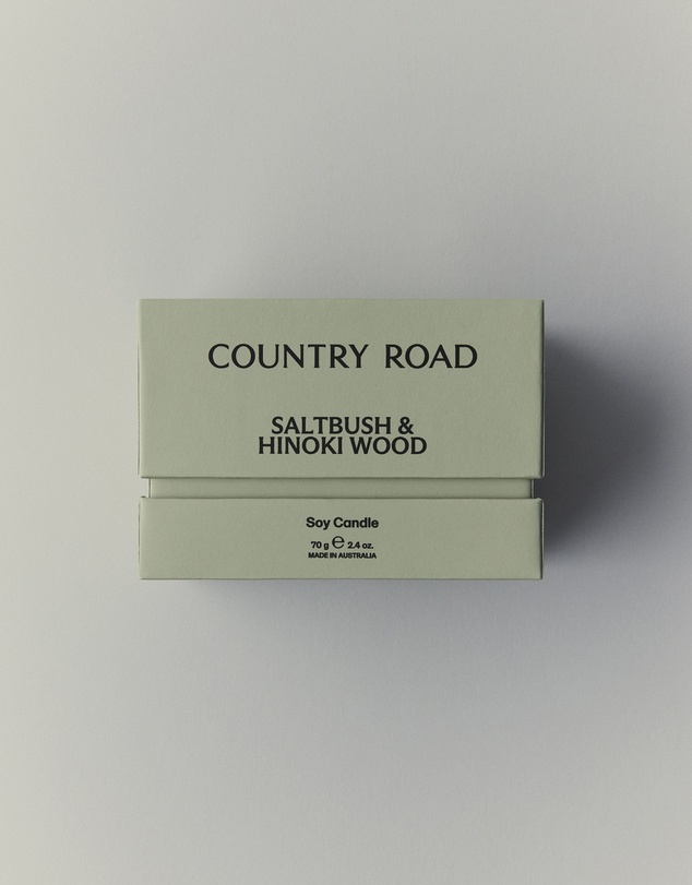 Country Road - Australian Made Saltbush & Hinoki Wood Candle 70g