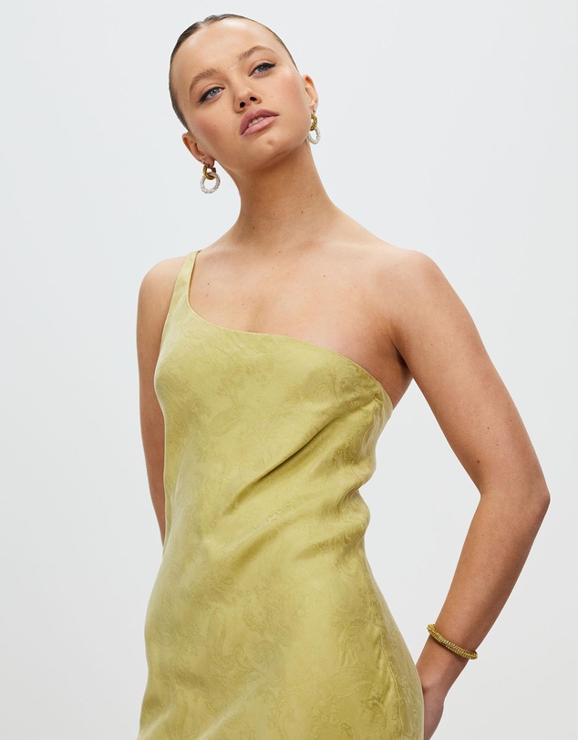 Third Form - Paisley Bias One Shoulder Midi Dress