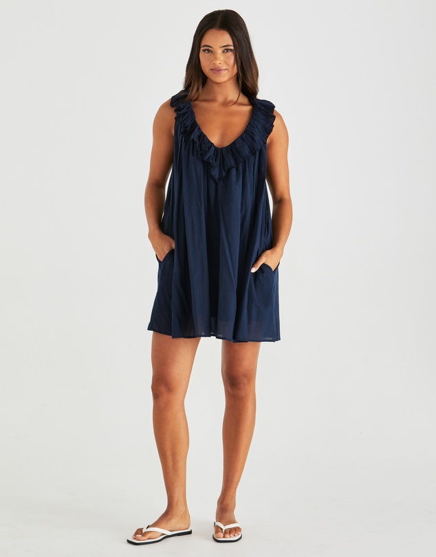 Sass - Belen Ruffled Neck Mini Dress