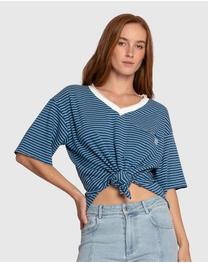 Belle & Bloom - Brave Soul Oversized Striped T-Shirt