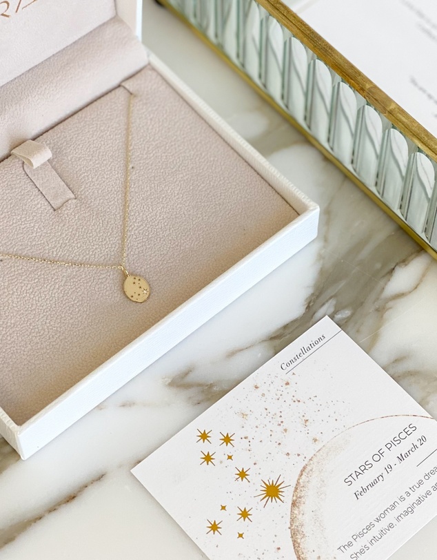 Luna Rae - Solid Gold - Stars of Pisces Diamond Necklace