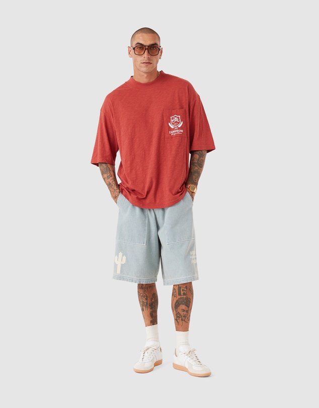 Zanerobe - Crest Slub Flow Tee Cherry
