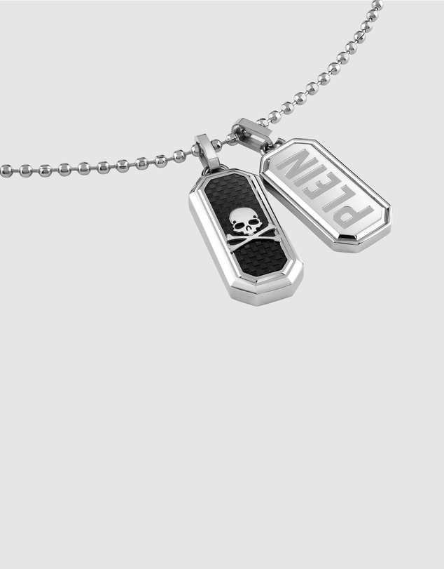 Philipp Plein - PLEIN TAG Stainless Steel Double Tag Necklace