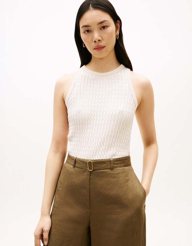 Tommy Hilfiger - Cable Knit Sleeveless Slim Jumper