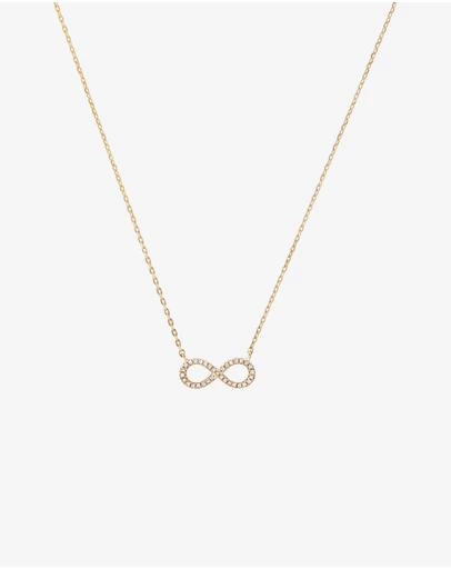Michael Hill - Infinity Necklace with Diamonds in 10kt Yellow Gold