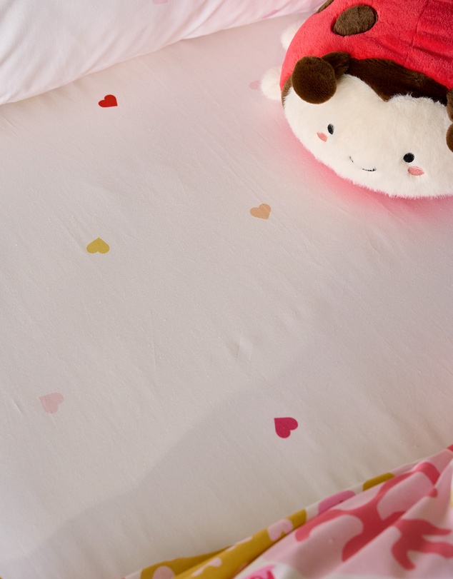 Linen House Kids - Little Love Fitted Sheet + Pillowcase Set