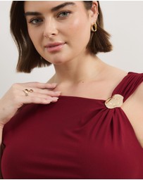 Atmos&Here Curvy - Thea Asymmetric Mesh Top