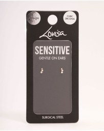 Lovisa - Gold Plated Surgical Steel Trio Cubic Zirconia Flat Backs