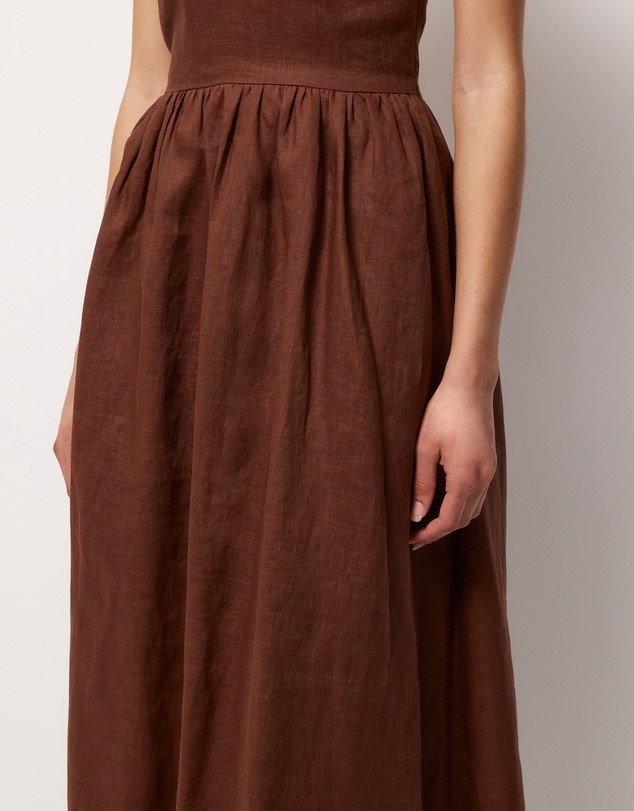 AERE - Esme Halter Linen Midi Dress