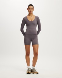 Cotton On Body Active - Ultra Soft Plunge Front Long Sleeve