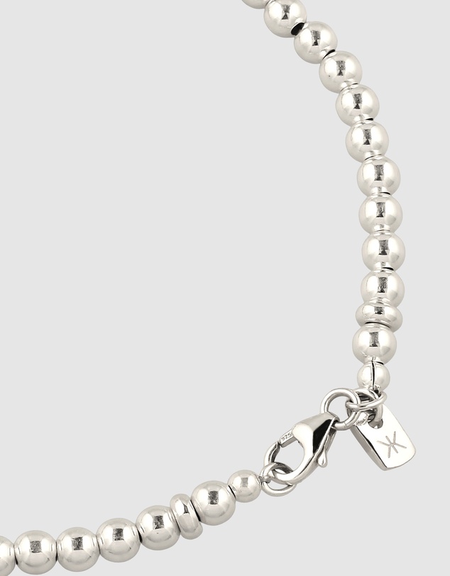 Kuzzoi - ICONIC EXCLUSIVE - Silver Bead Bracelet in 925 Sterling Silver