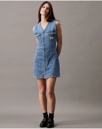 Calvin Klein Jeans - Sleeveless Denim Mini Dress
