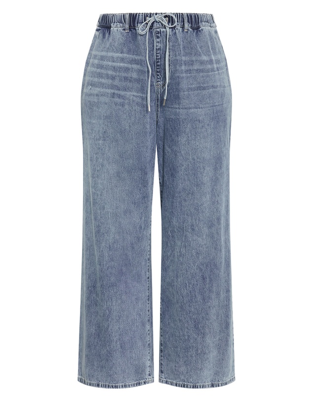 City Chic - Plus size Jorja Wide Leg Denim Pant - light wash