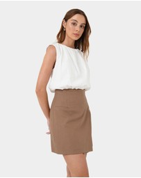 Forcast - Nia Mini Linen Skirt