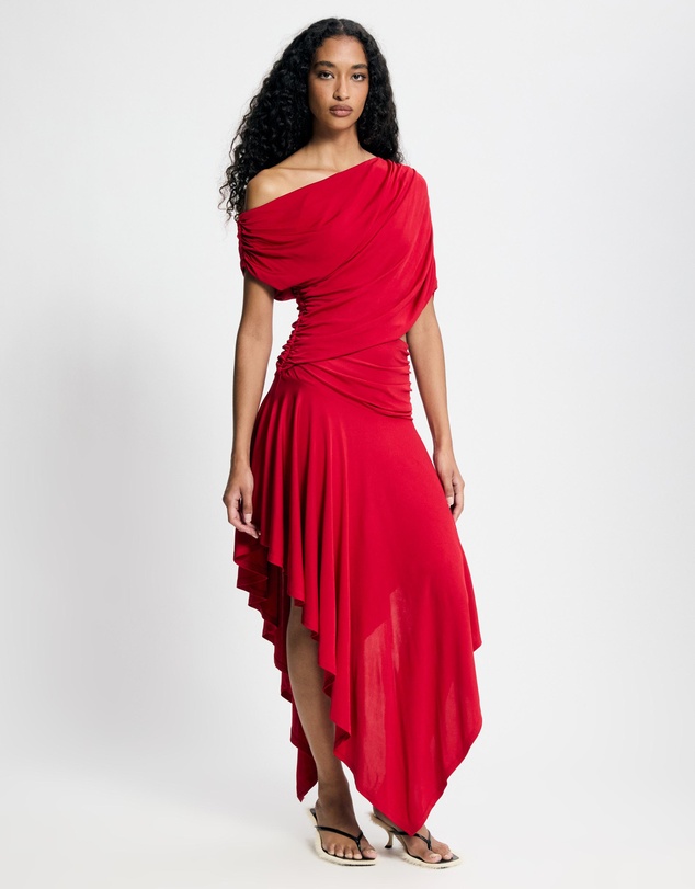 Lover - Ines Asymmetrical Midi Dress