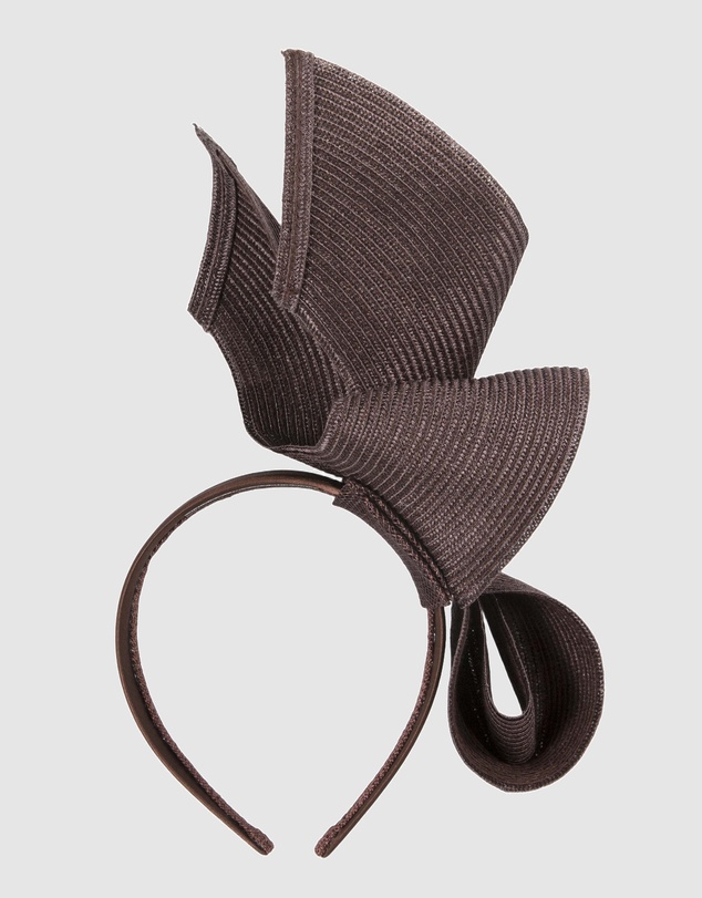 Max Alexander - Tall Chocolate Racing Fascinator