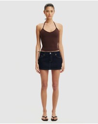 Cotton On - Micro Low Denim Skirt
