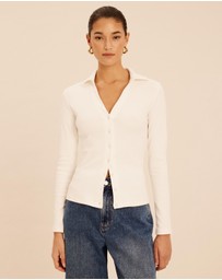 AERE - Tess Button Through Top