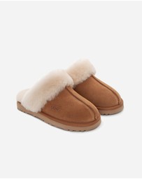 Ozwear Connection Uggs - Ugg Slippers Premium Australia Sheepskin Unisex Scuffette Suede