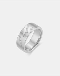 Ania Haie - Ania Haie Silver Tiger Stripe Band