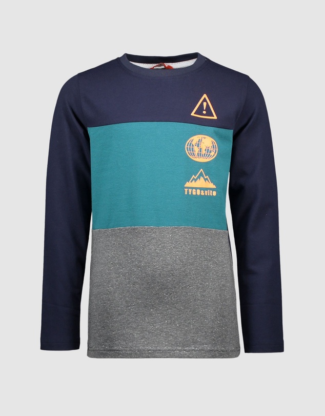 TYGO&vito - Organic Long Sleeve Cut N Sew T-Shirt - Kids-Teens