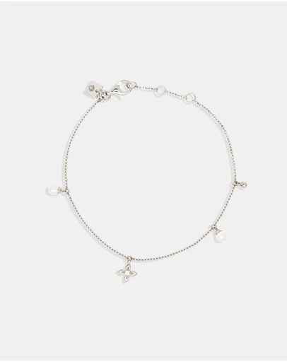 By Charlotte - Silver Live in Peace Bracelet