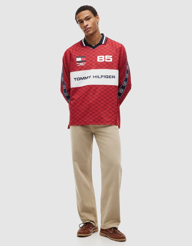 Tommy Hilfiger - Geometric Flag Print LS Rugby Shirt