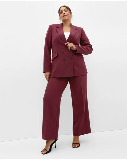 City Chic - Plus size JKT RELAXED ALENA S - Berry