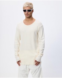 Surrounded By Ghosts - The Gypsum Slim Rib Knit Long Sleeve T-Shirt