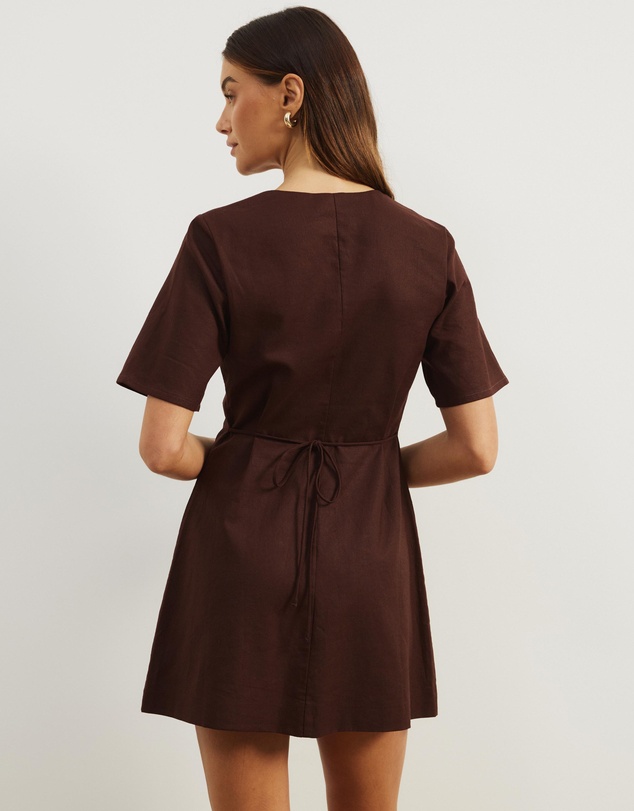 Atmos&Here - Alice Asymmetric Wrap Mini Dress
