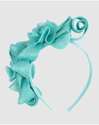 Max Alexander - Sinamay Curls Aqua Fascinator