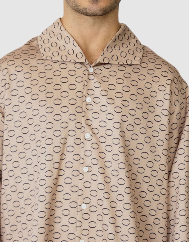 Justin Cassin - Imran Print Wide Collar Shirt