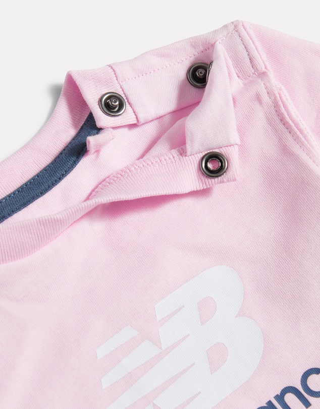 New Balance - Stacked Logo Tee & French Terry Short Set