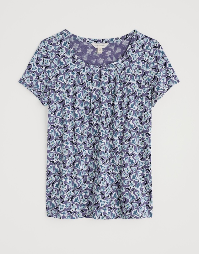 Seasalt - Seasalt Cornwall Purple Appletree T-Shirt