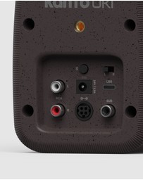 iWorld - Kanto UKI 100W Desktop Speakers with Bluetooth, USB-C, Headphone out, Pumice (Speckled Brown), Pair