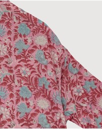 Revibe - Repaired KINGA CSILLA Kamala Block Print Chalm Shirt - AU 6