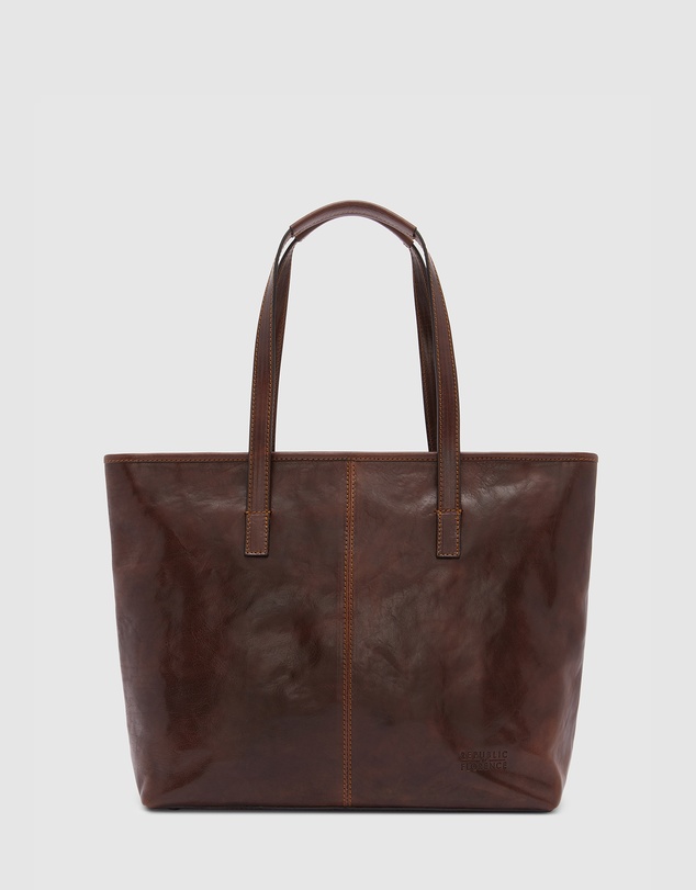 Florence - The Beatrice Brown Leather Tote Work Bag
